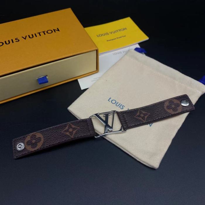 Logo leather bracelet