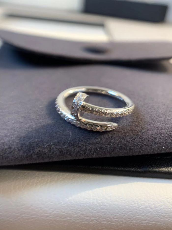 full diamond nail ring