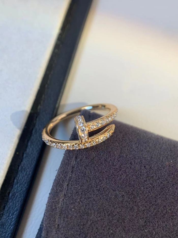 full diamond nail ring