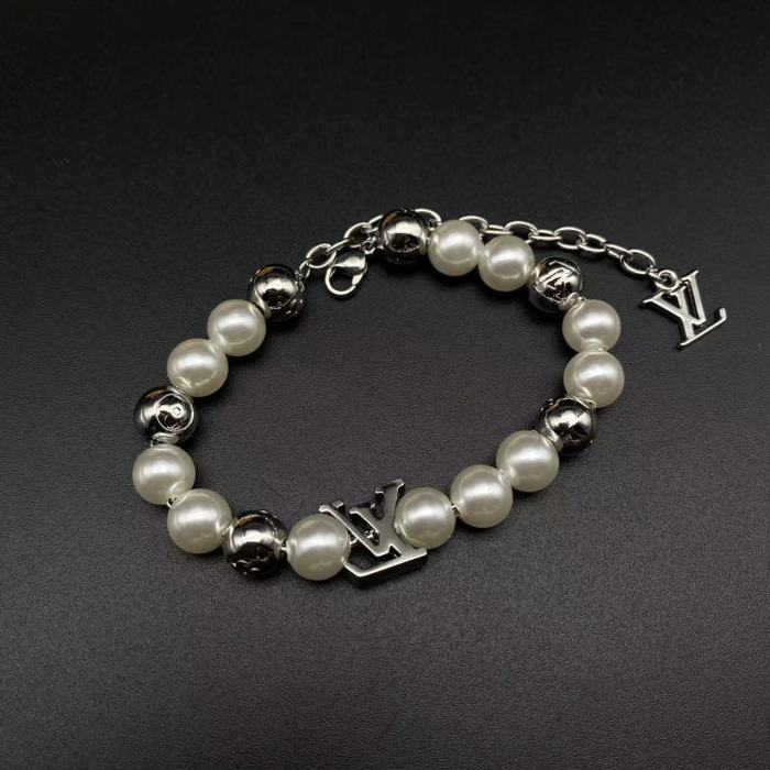 White Beaded Bracelet Necklace