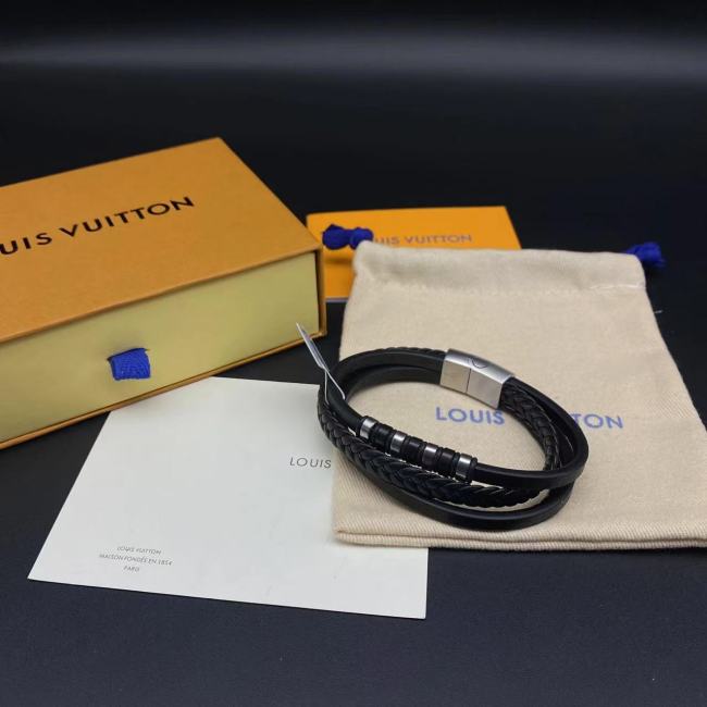 Black three-layer couple bracelet