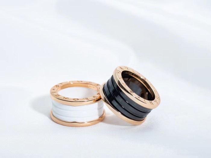 Two color ceramic plain ring