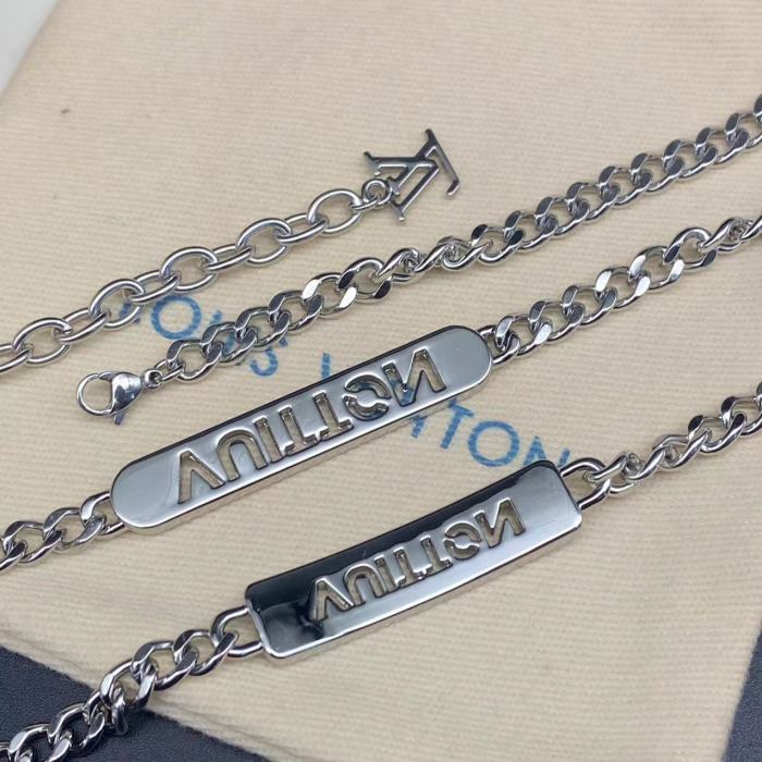 Diamond logo necklace bracelet