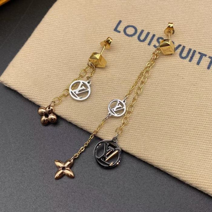 Flower three-dimensional Pendant Long chain earrings earrings