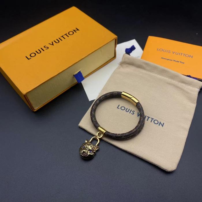 Leather Bracelet tiger head pendant bracelet