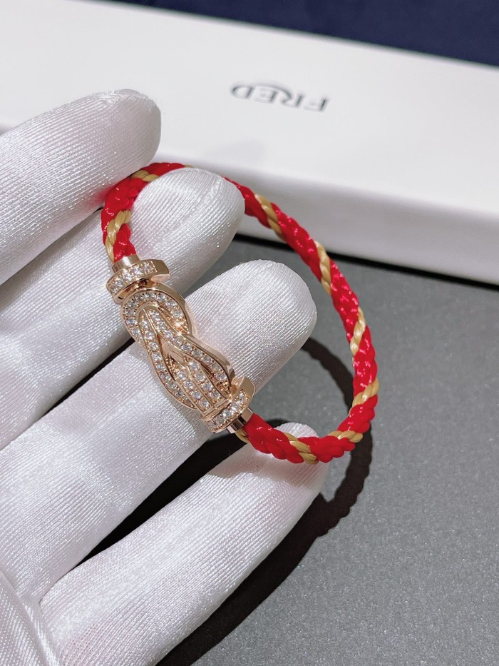 Large nylon red rope bracelet