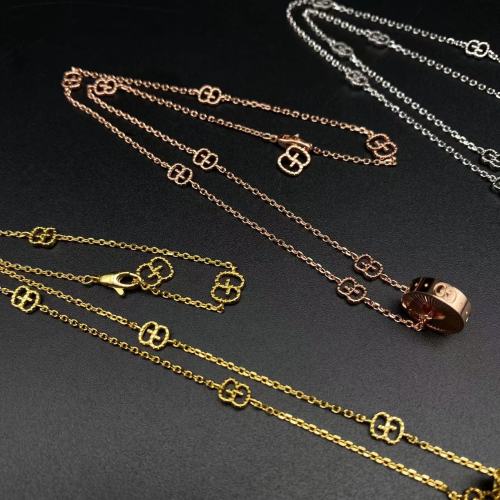 Silver Plated Gold Logo Necklace
