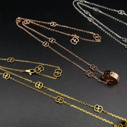 Silver Plated Gold Logo Necklace