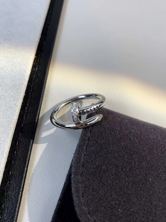 simple diamond nail ring