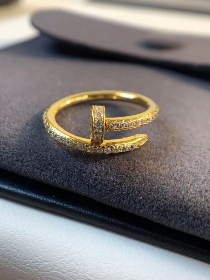 full diamond nail ring