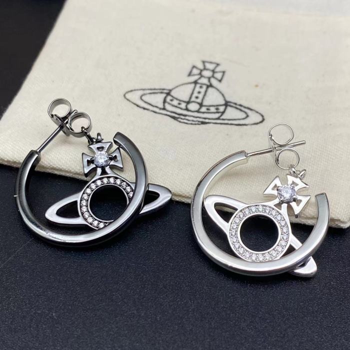 C-Ring Saturn Earrings