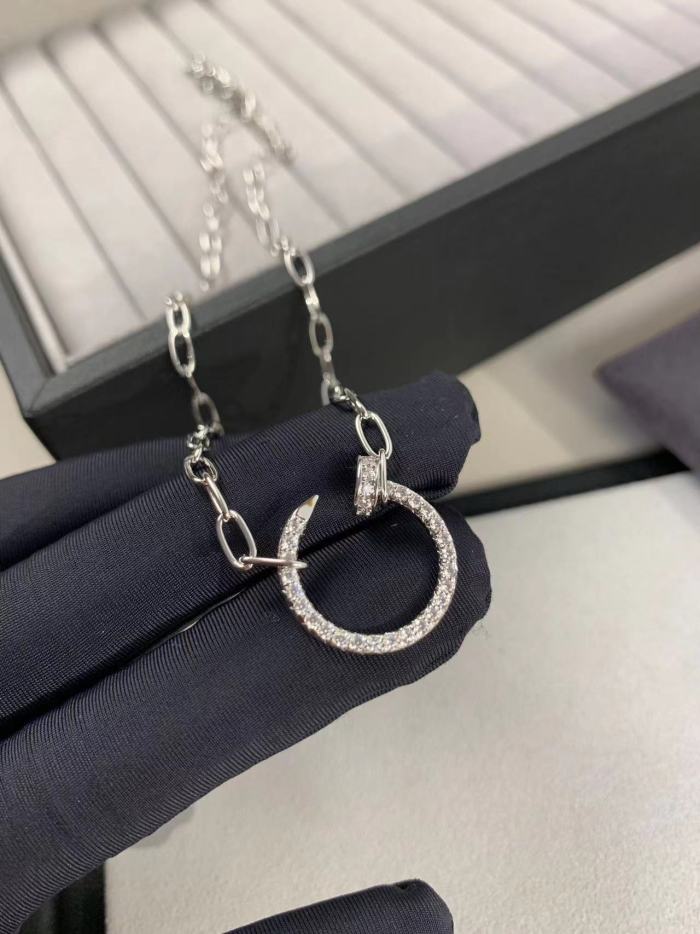 Full diamond nail necklace