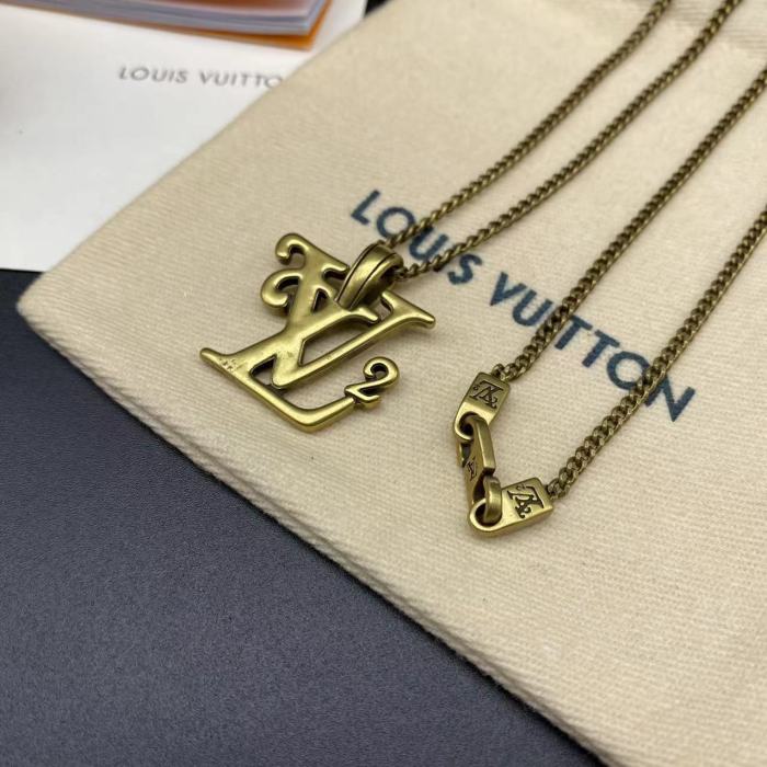 Gold logo2 necklace