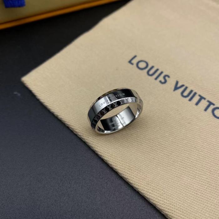 Side embossed logo letter ring