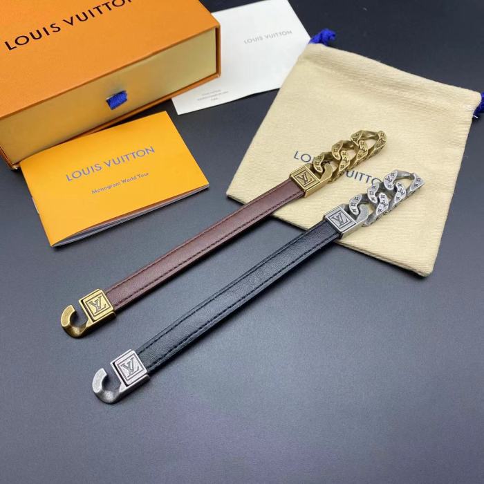 Two color leather hook Bracelet