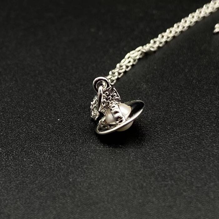 Mini Pearl Saturn Necklace