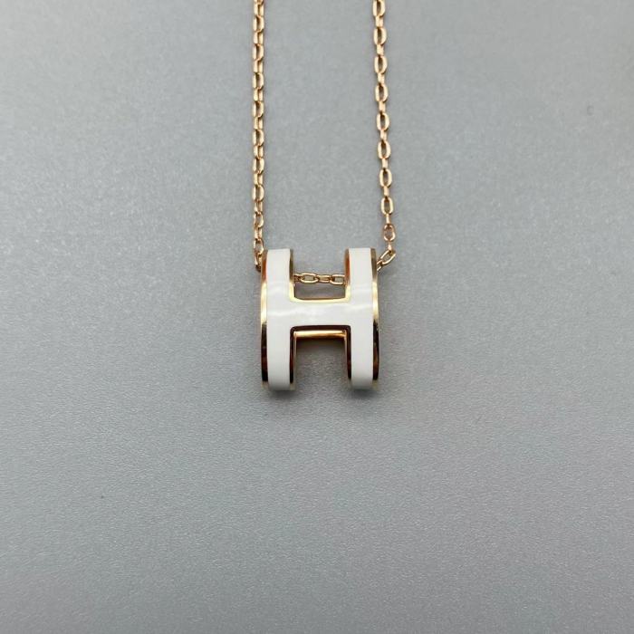 Multicolor letter H Logo Necklace
