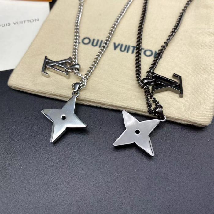 Diamond logo pendant necklace