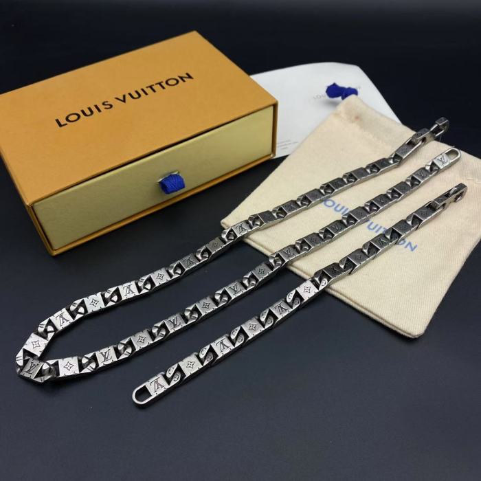 Two tone bracelet necklace