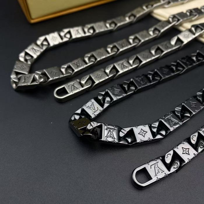 Two tone bracelet necklace