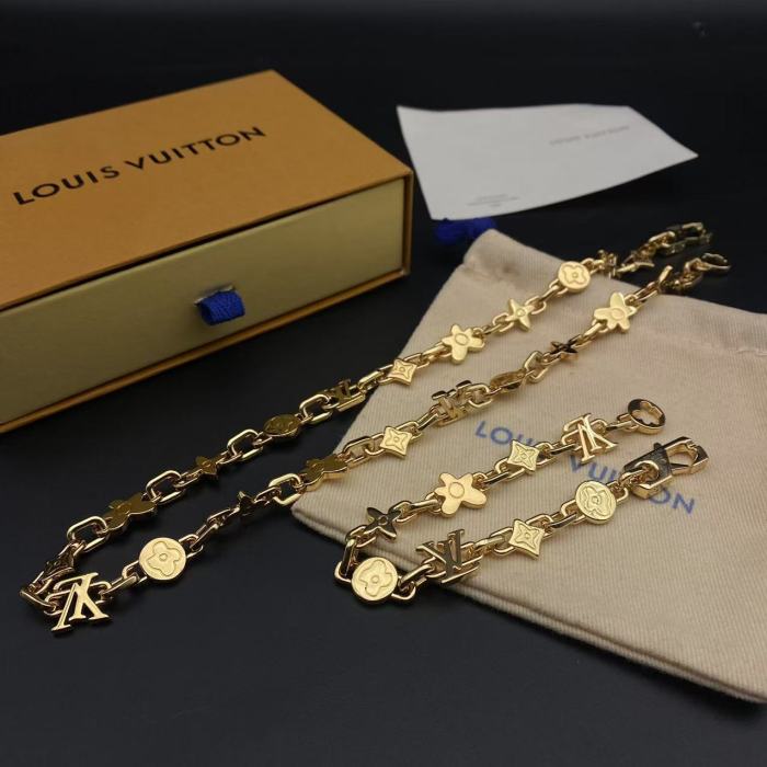 New small flower gold-plated bracelet necklace