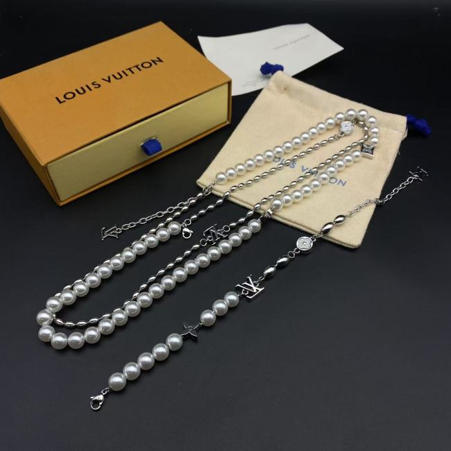 Round bead logo bracelet necklace