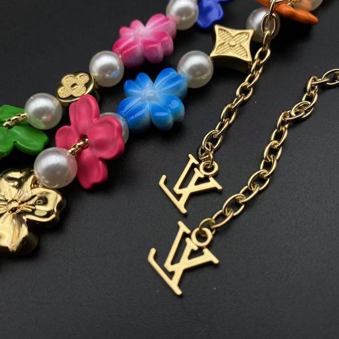 Flower bracelet necklace