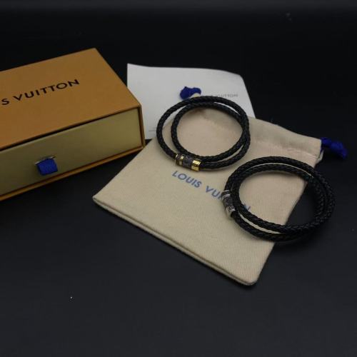 Double layered leather rope bracelet