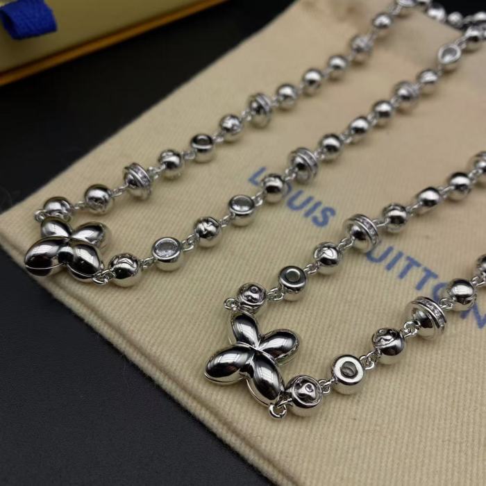 Round bead bracelet necklace