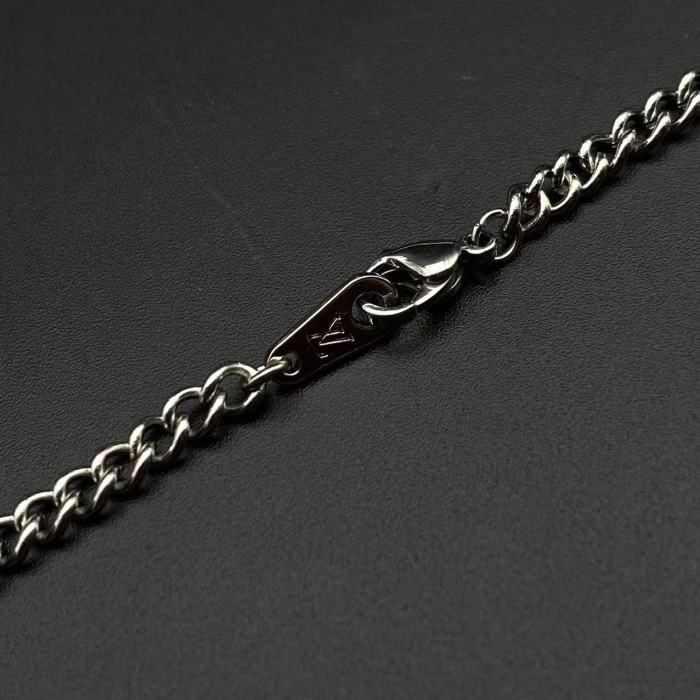 Silver logo necklace