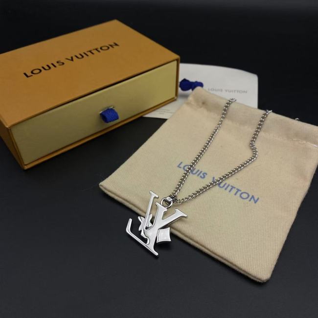 Silver logo necklace