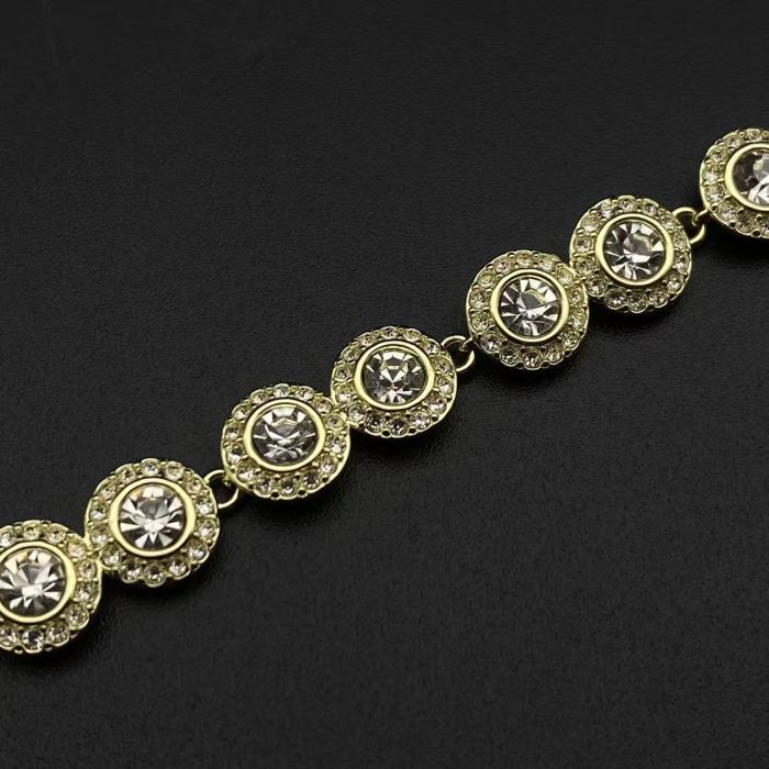 Round diamond bracelet necklace