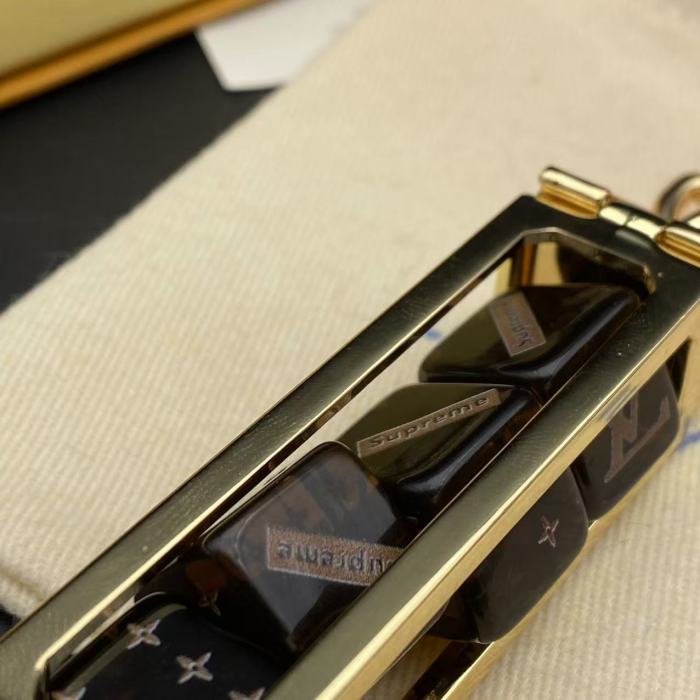 Black co branded dice keychain