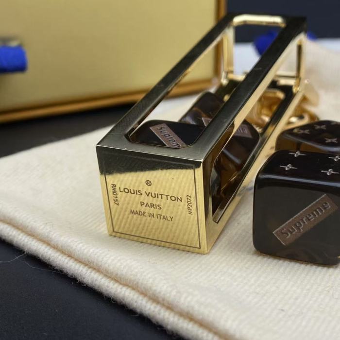 Black co branded dice keychain