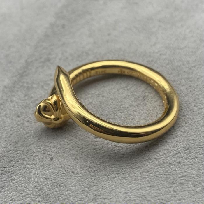 Gold plated nail ring