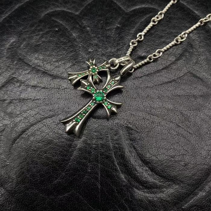 Double pendant necklace with diamonds