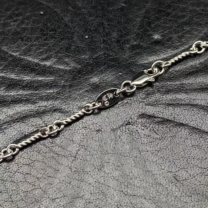 Platinum plated double pendant necklace