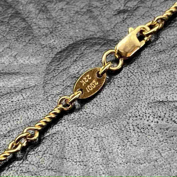 Gold plated double pendant necklace