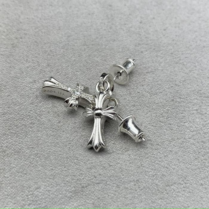 Platinum plated bbf earrings