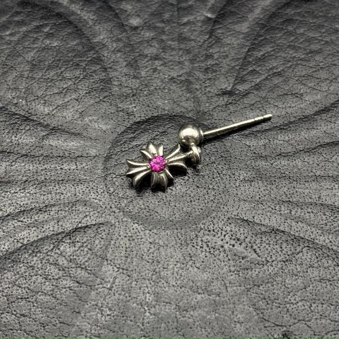 diamond cross earring