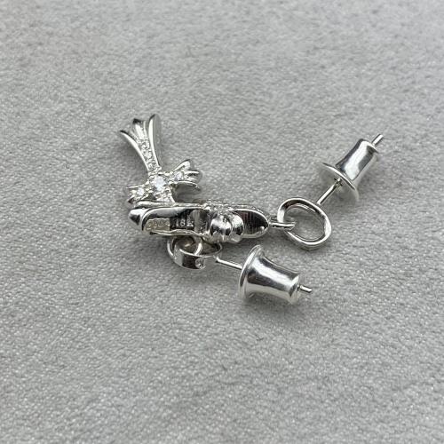 Platinum plated bbf earrings