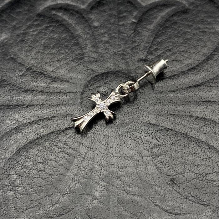 Platinum plated bbf earrings