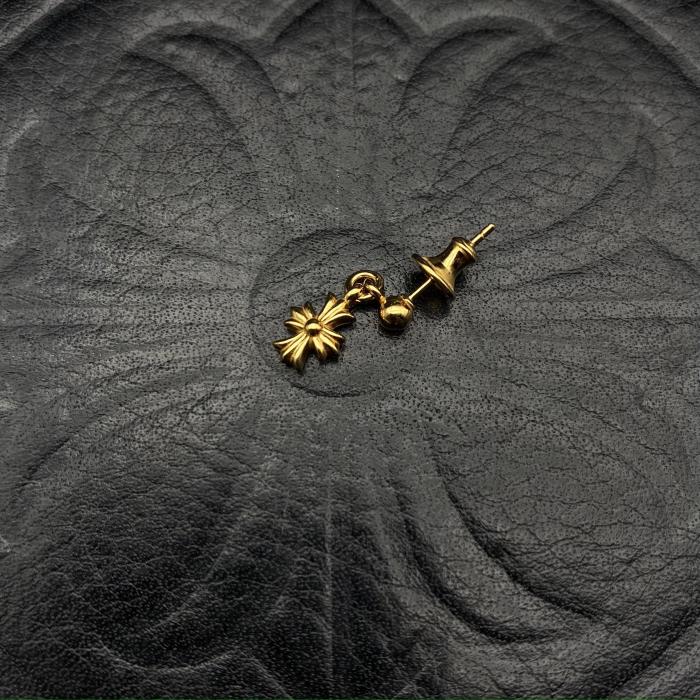 Gold plated small cross earrings