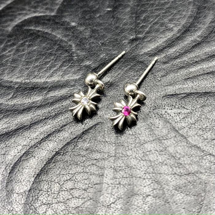 diamond cross earring