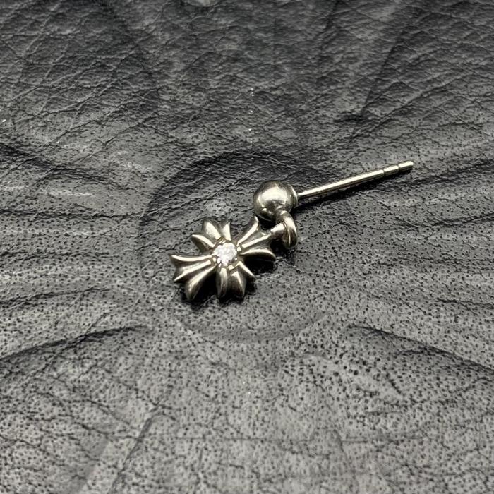 diamond cross earring