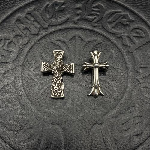 Medium double layered cross pendant