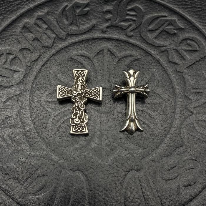 Medium double layered cross pendant