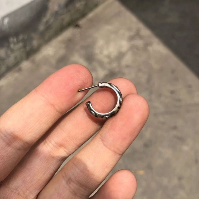 Half ring earrings