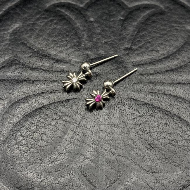 diamond cross earring