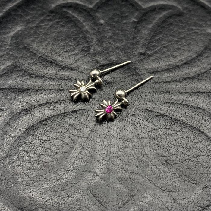 diamond cross earring